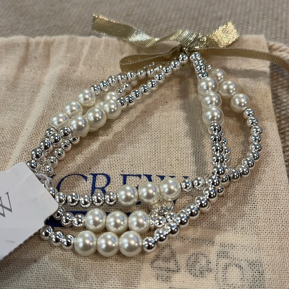 J. Crew Pearl Bauble Bracelets set-of-three/NWT - Picture 2 of 5